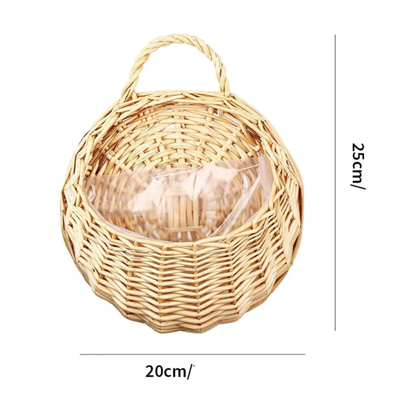 Cesto de Vime para Parede com Suporte - Jardinista