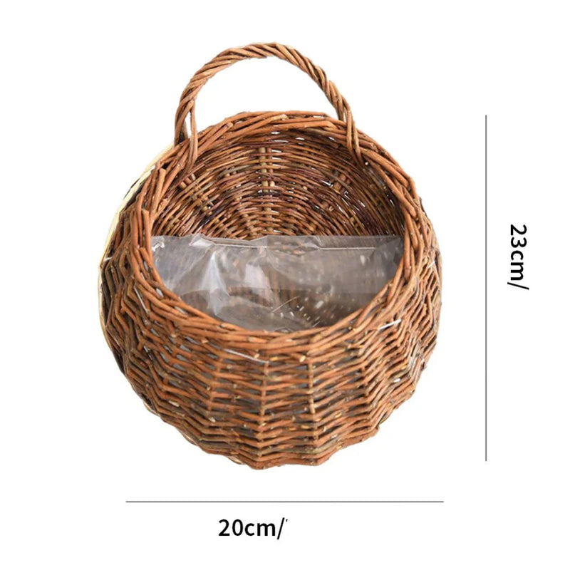Cesto de Vime para Parede com Suporte - Jardinista