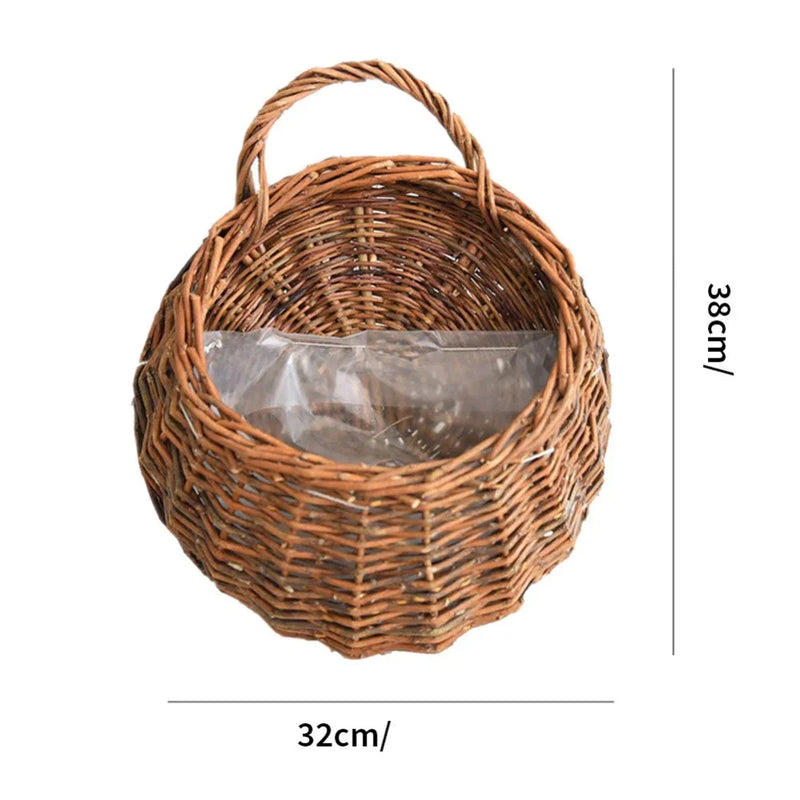 Cesto de Vime para Parede com Suporte - Jardinista