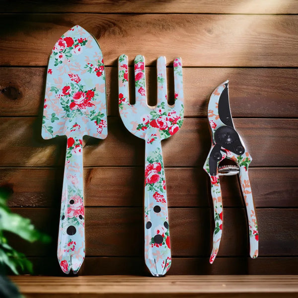 Conjunto de Ferramentas Estampadas para Jardinagem - Loja do Jardinista