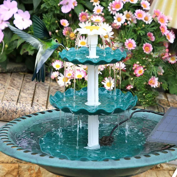 Fonte de Água Solar para Pássaros - Loja do Jardinista