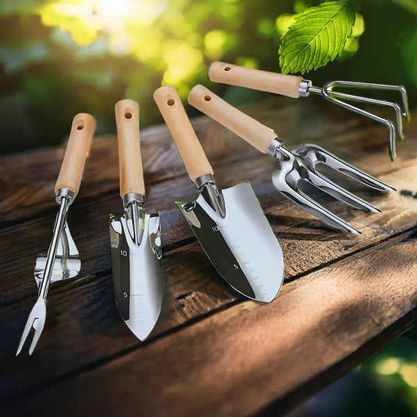 Kit de Ferramentas de Jardim Personalizadas em Aço Inox - Loja do Jardinista