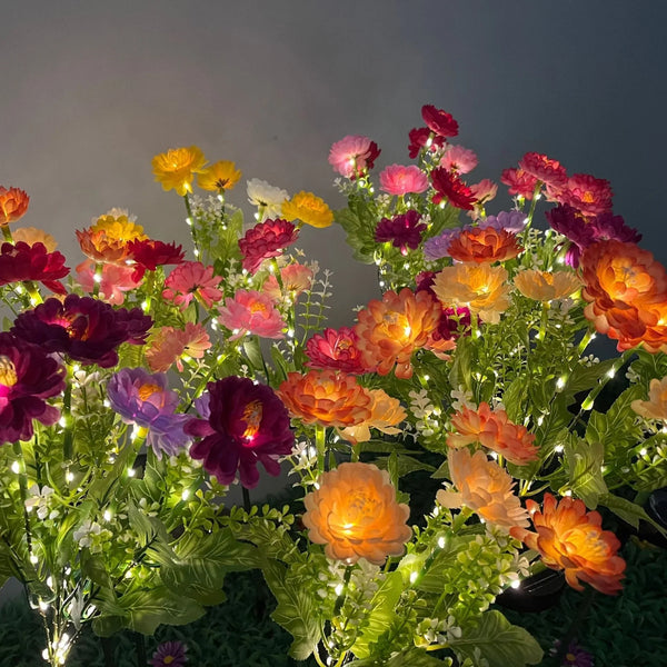 Luminária Solar de Jardim em Forma de Flor - Jardinista