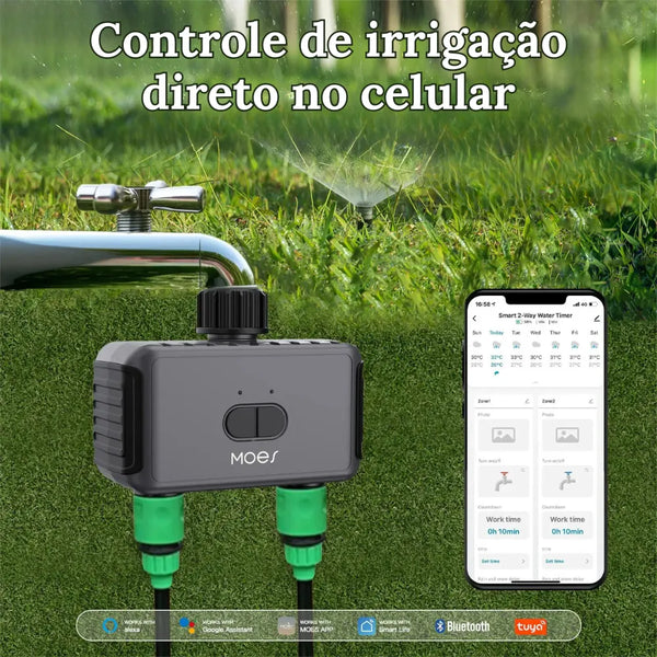 Válvula inteligente wifi para irrigação - Loja do Jardinista