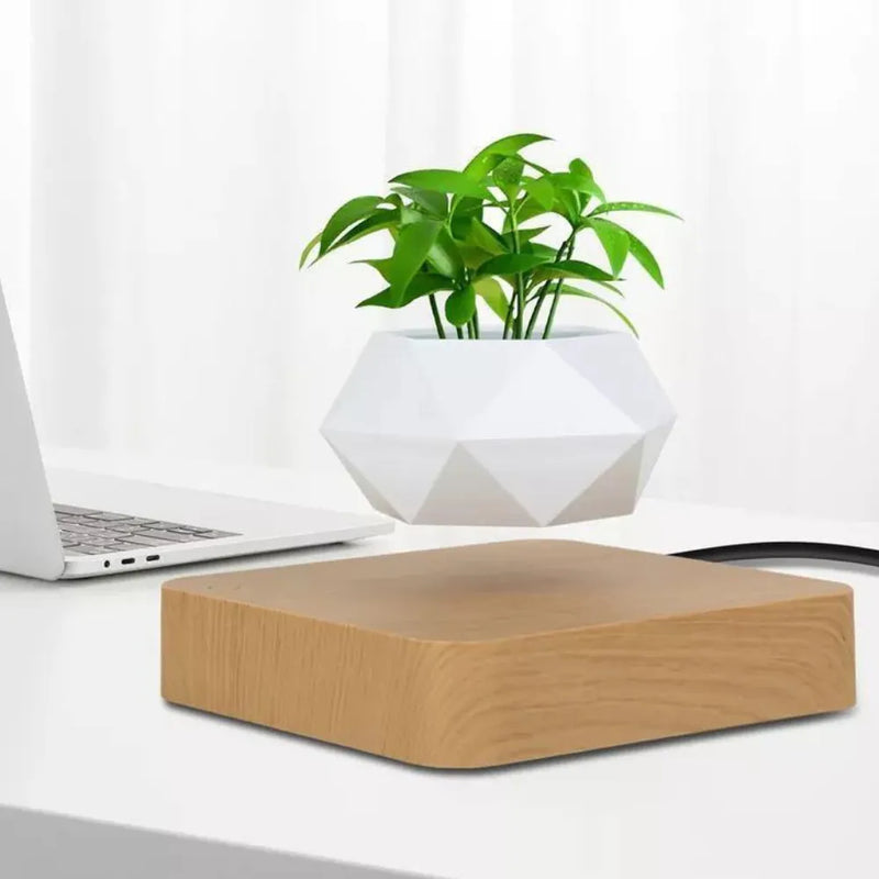 Vaso Flutuante Magnético – Levitando e Girando 360° - Loja do Jardinista