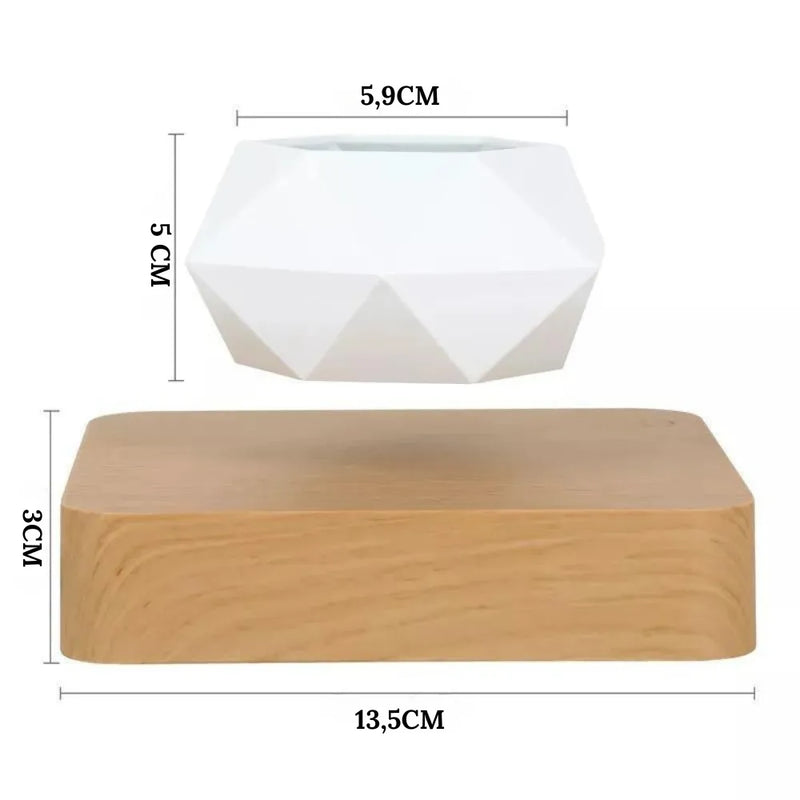 Vaso Flutuante Magnético – Levitando e Girando 360° - Loja do Jardinista