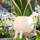 Vaso Pendente em Resina Rosto Sorridente - Jardinista