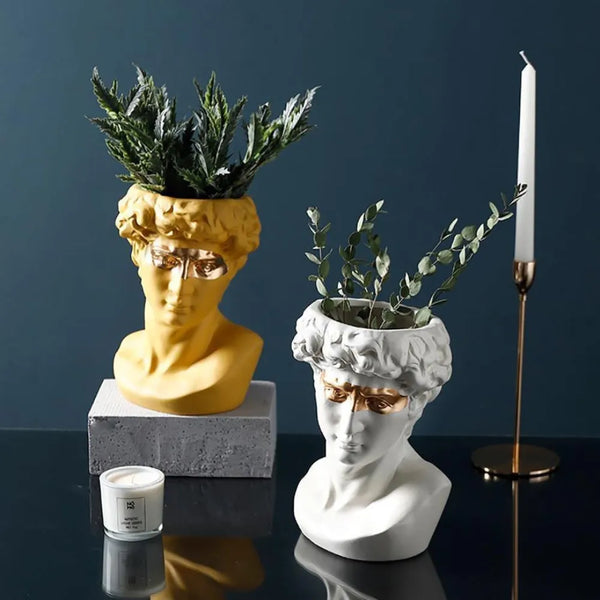 Vaso de Cerâmica Cabeça de Davi - Loja do Jardinista