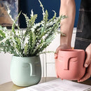 Vaso de Cerâmica Rosto Abstrato (Sleeping Face) - Loja do Jardinista