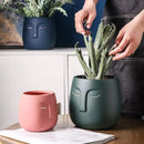 Vaso de Cerâmica Rosto Abstrato (Sleeping Face) - Loja do Jardinista