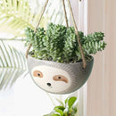 Vaso de Cerâmica Suspenso Bicho-Preguiça - Loja do Jardinista