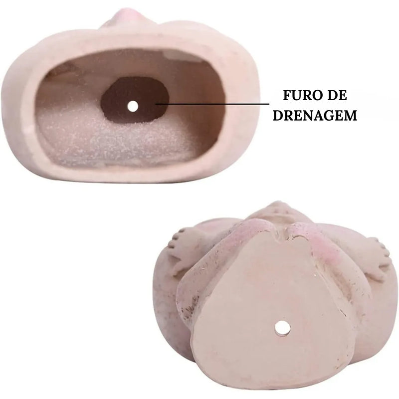 Vaso de Resina Rosto Feminino (Blushing Face) – Loja do Jardinista