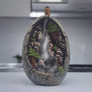 Incenso Cachoeira De Fumaça Em Resina Decorado + 2 Caixas de Incenso