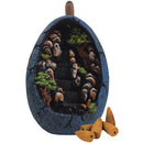 Incenso Cachoeira De Fumaça Em Resina Decorado + 2 Caixas de Incenso