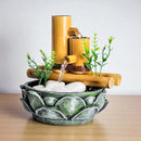 Fonte Zen 2 quedas com Flor Lotus + 6 Led Flor de Lotus de Brinde